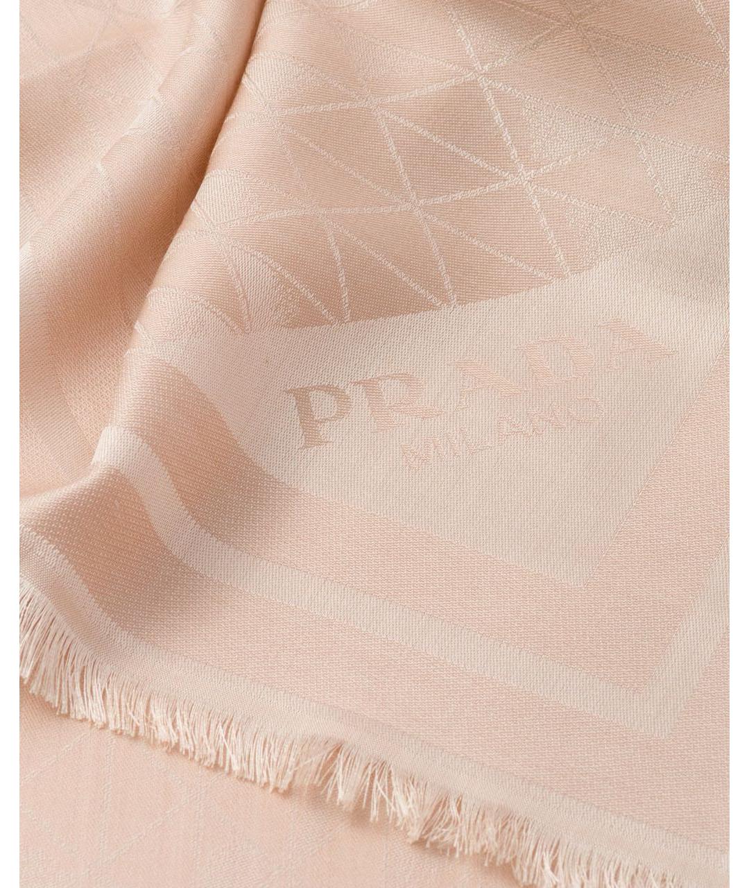 PRADA Коралловый шерстяной платок, фото 2