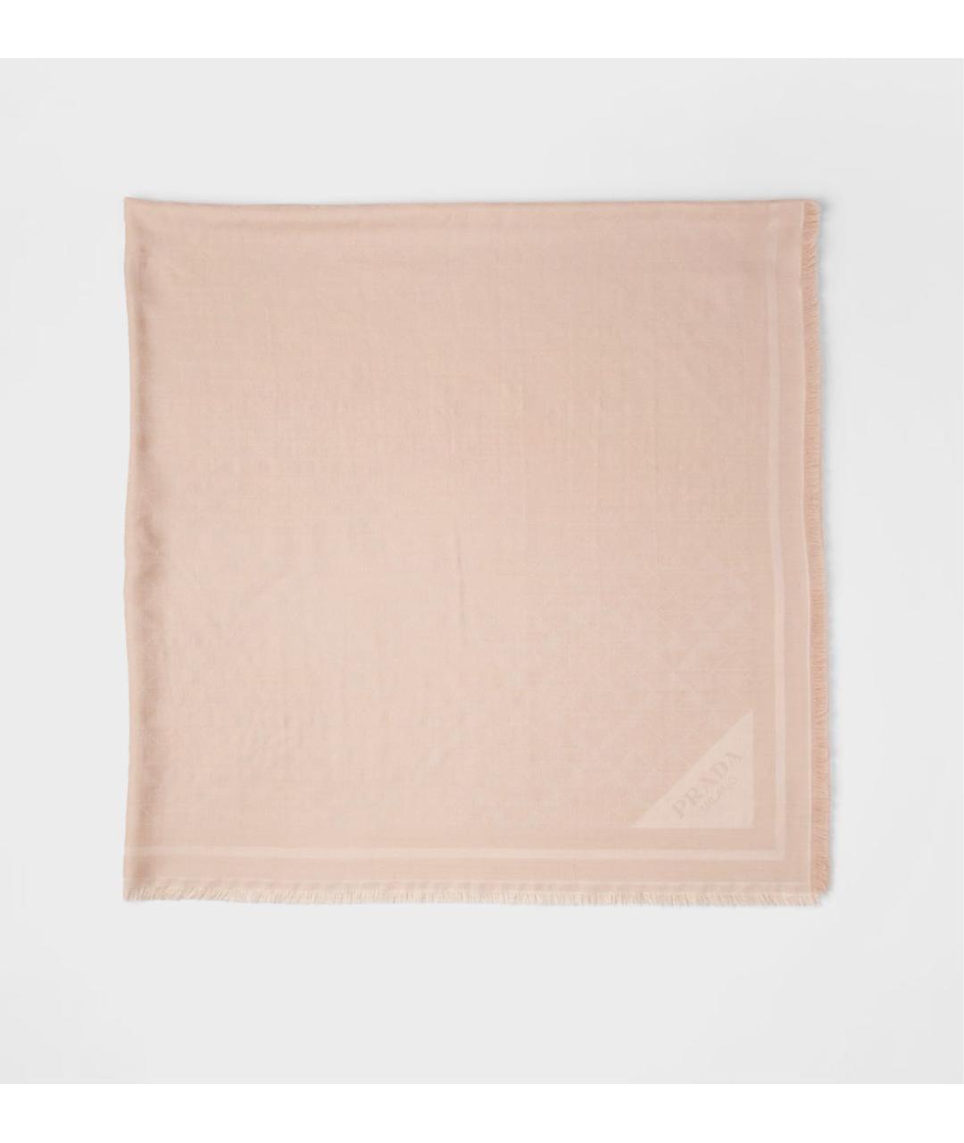 PRADA Коралловый шерстяной платок, фото 3