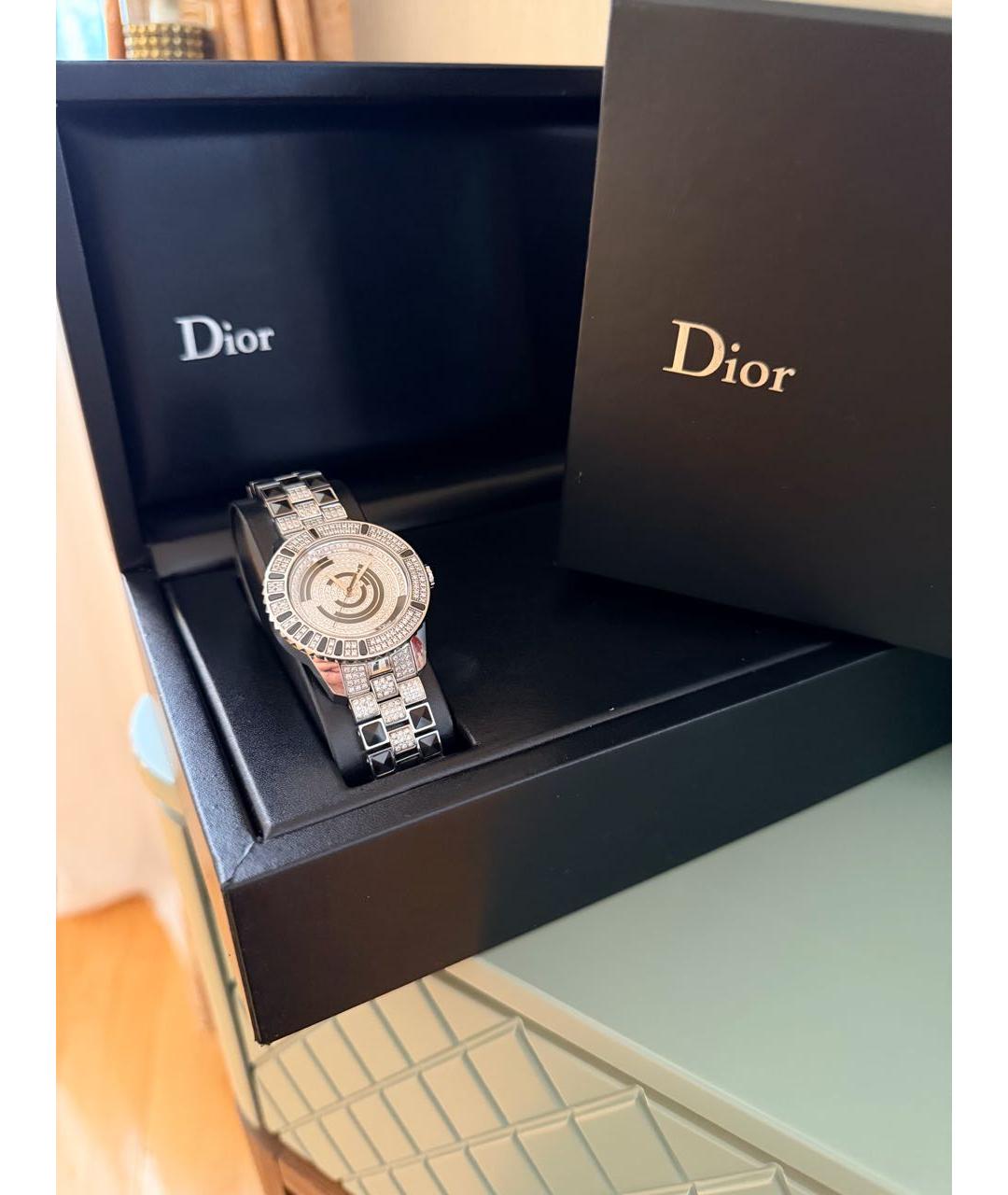 CHRISTIAN DIOR Серебряные металлические часы, фото 4