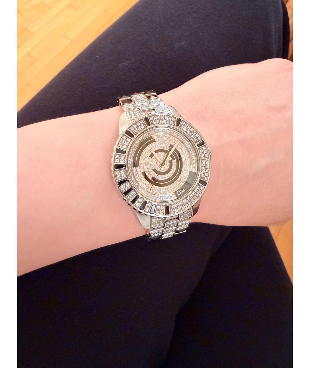 CHRISTIAN DIOR Серебряные металлические часы, фото 6