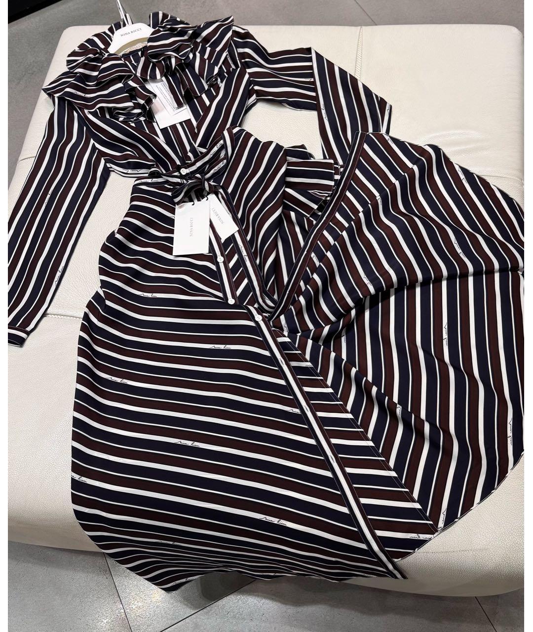 NINA RICCI Шелковый костюм с юбками, фото 3