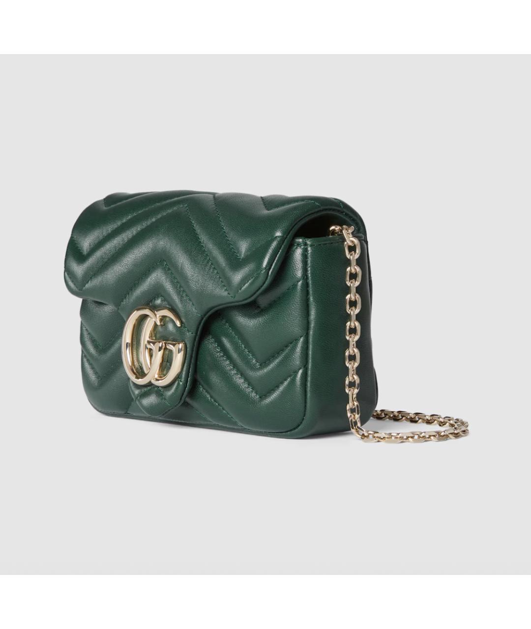 GUCCI Зеленая кожаная сумка через плечо, фото 2