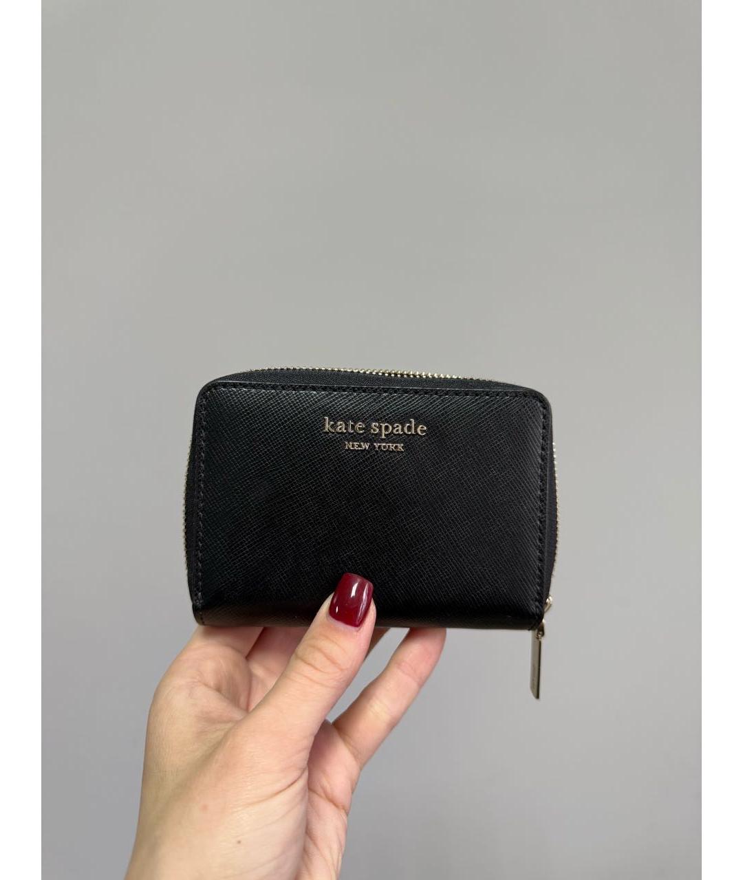 KATE SPADE Черный кожаный кошелек, фото 3