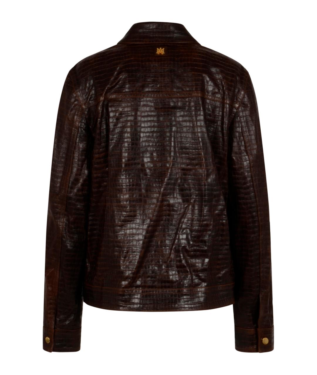 AMIRI Коричневая кожаная куртка, фото 2