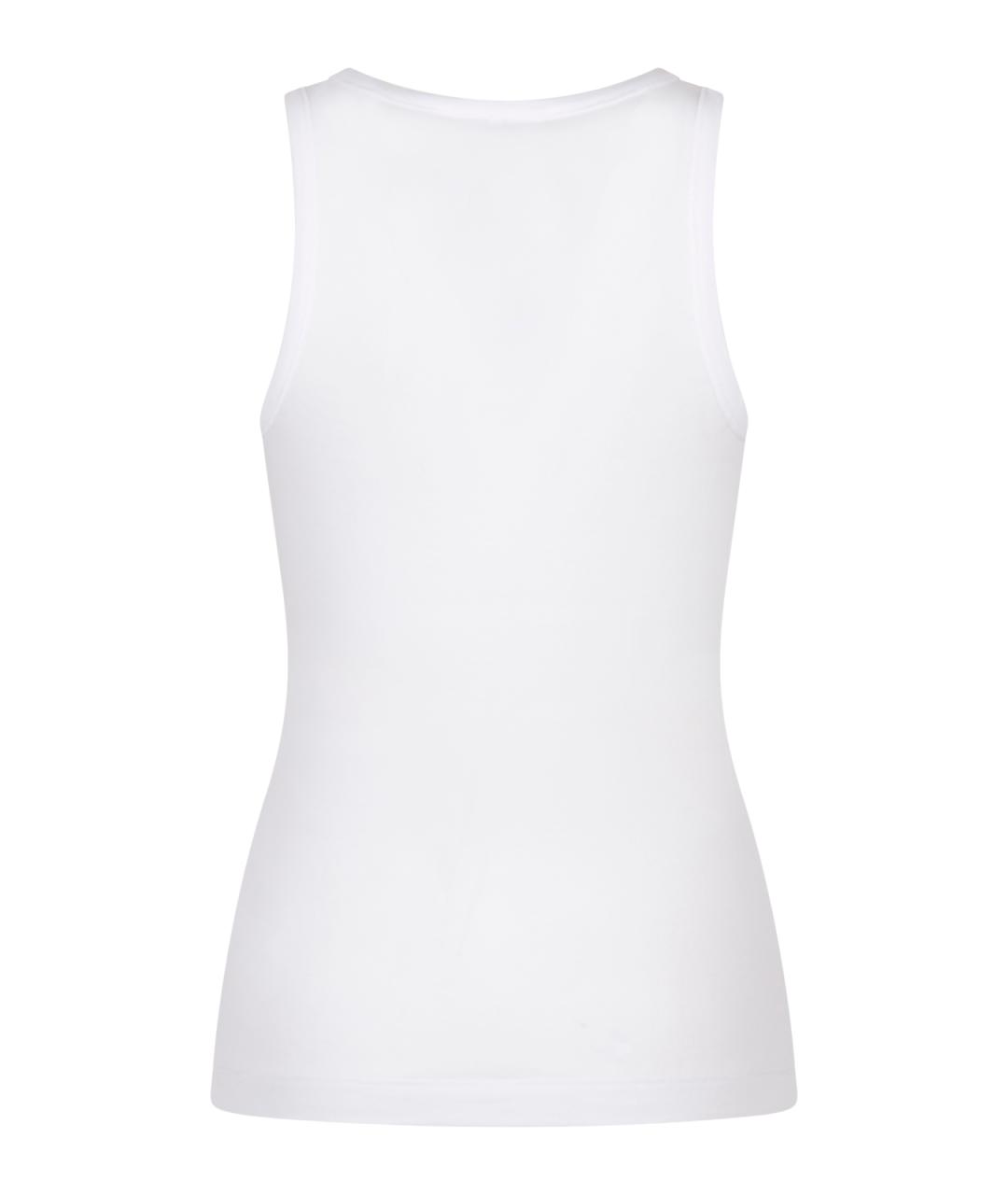 GANNI Белая хлопковая майка, фото 2