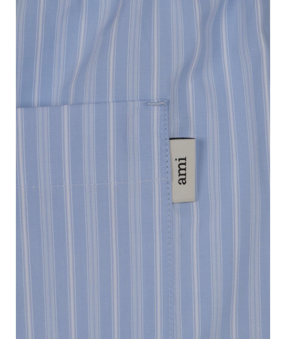 Ami Paris Голубые хлопковые шорты, фото 3