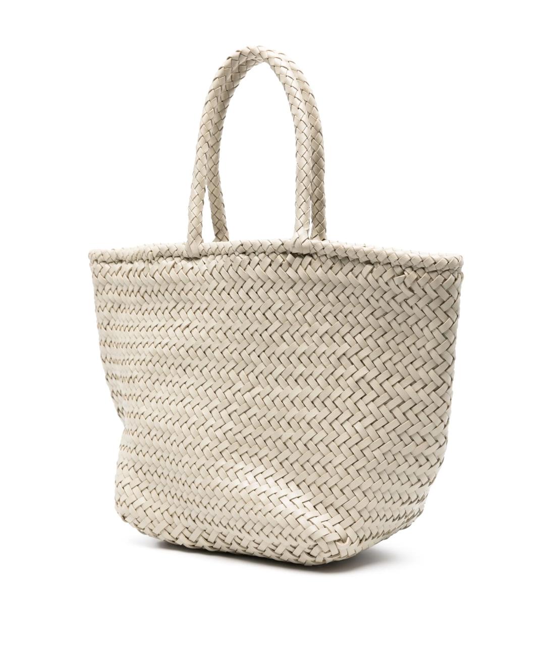 Dragon Diffusion Белая кожаная сумка тоут, фото 3