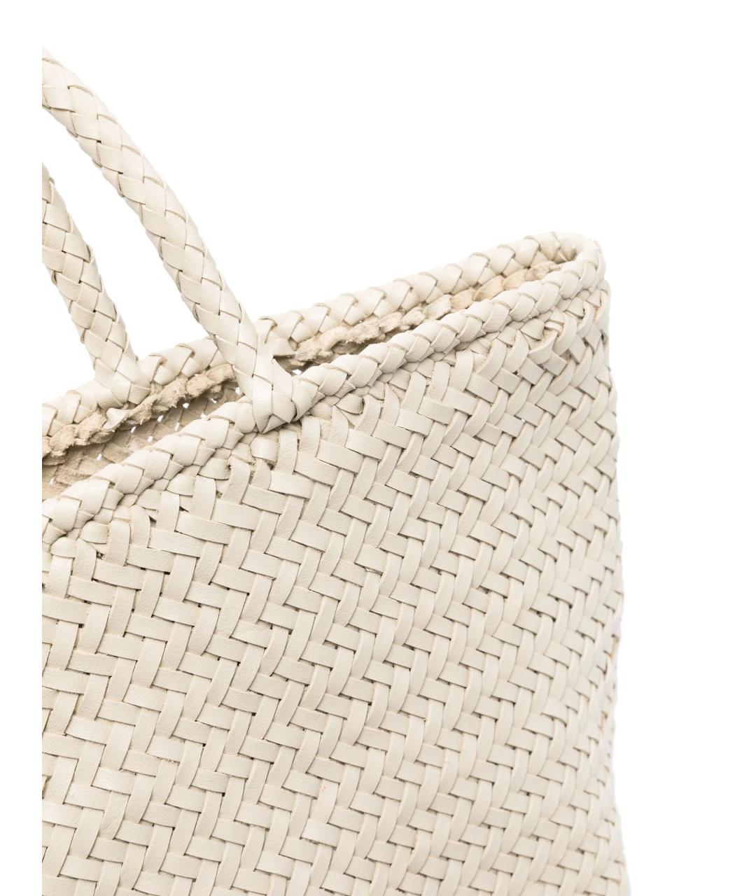 Dragon Diffusion Белая кожаная сумка тоут, фото 4