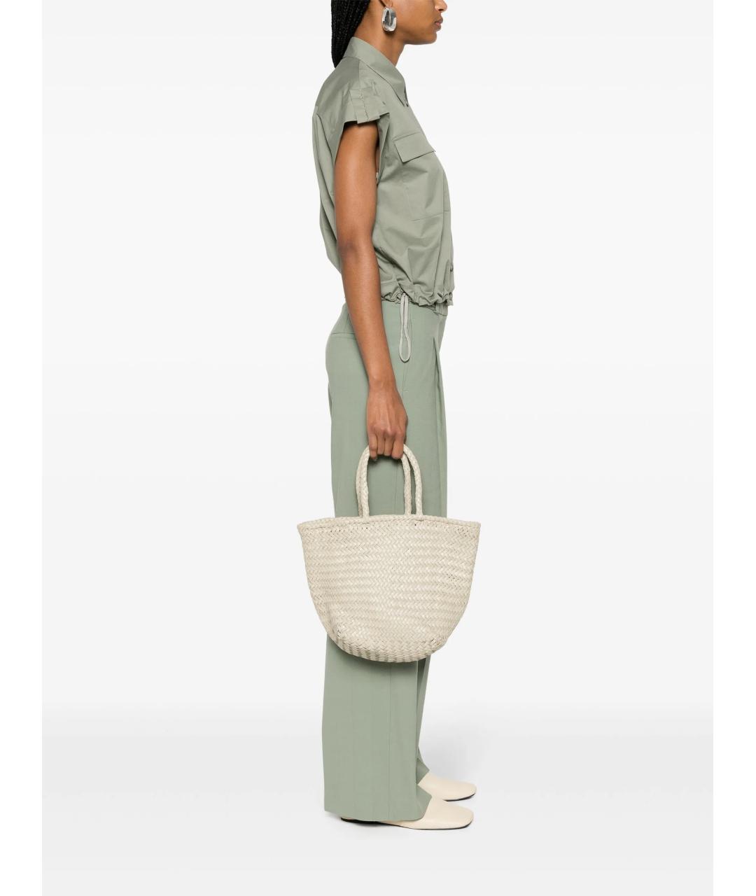 Dragon Diffusion Белая кожаная сумка тоут, фото 2