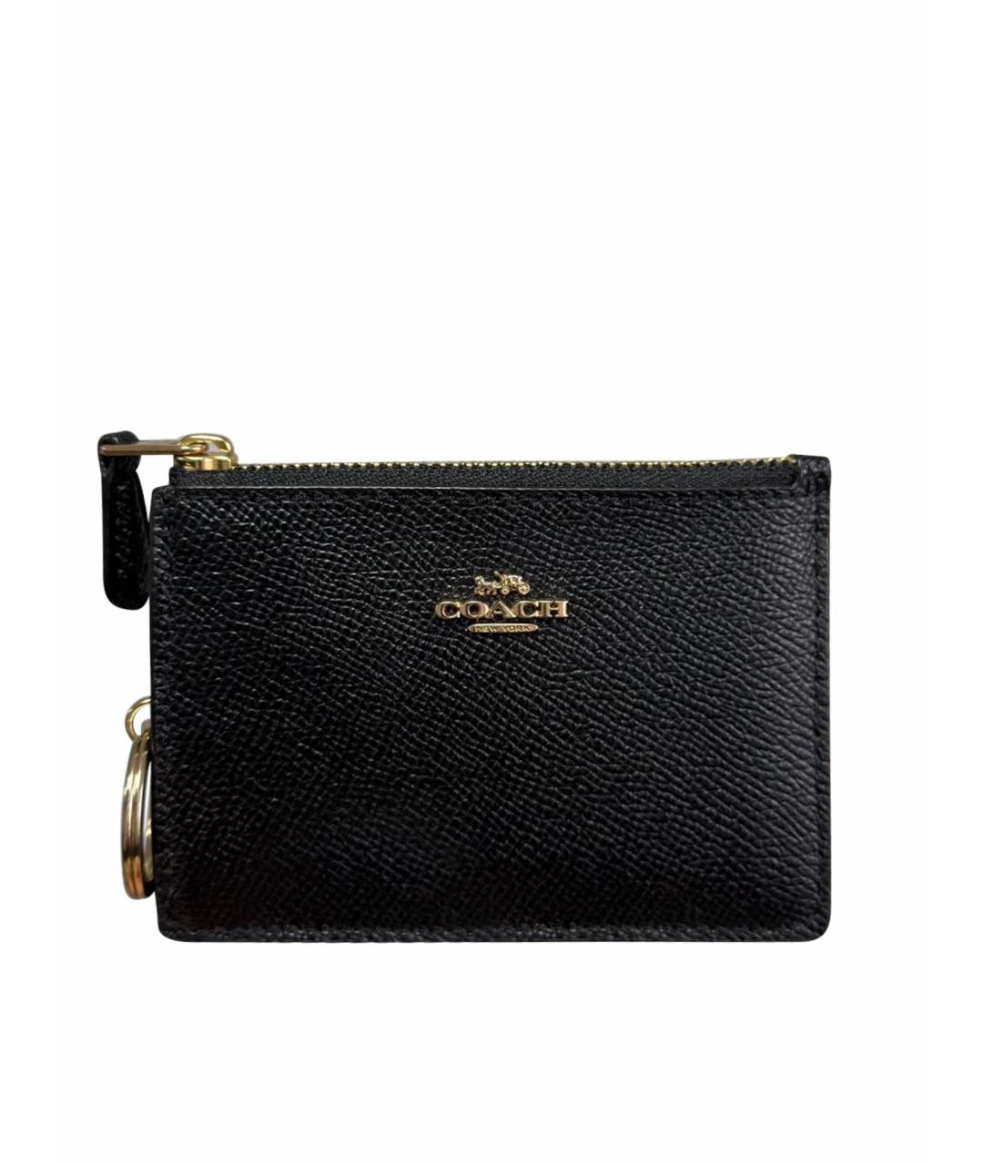 COACH Черный кожаный кардхолдер, фото 1