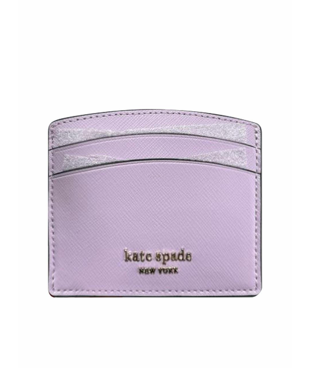KATE SPADE Фиолетовый кожаный кардхолдер, фото 1
