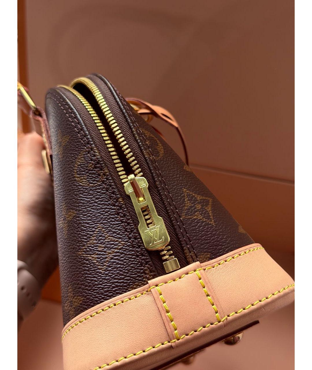 LOUIS VUITTON Коричневая сумка с короткими ручками, фото 5