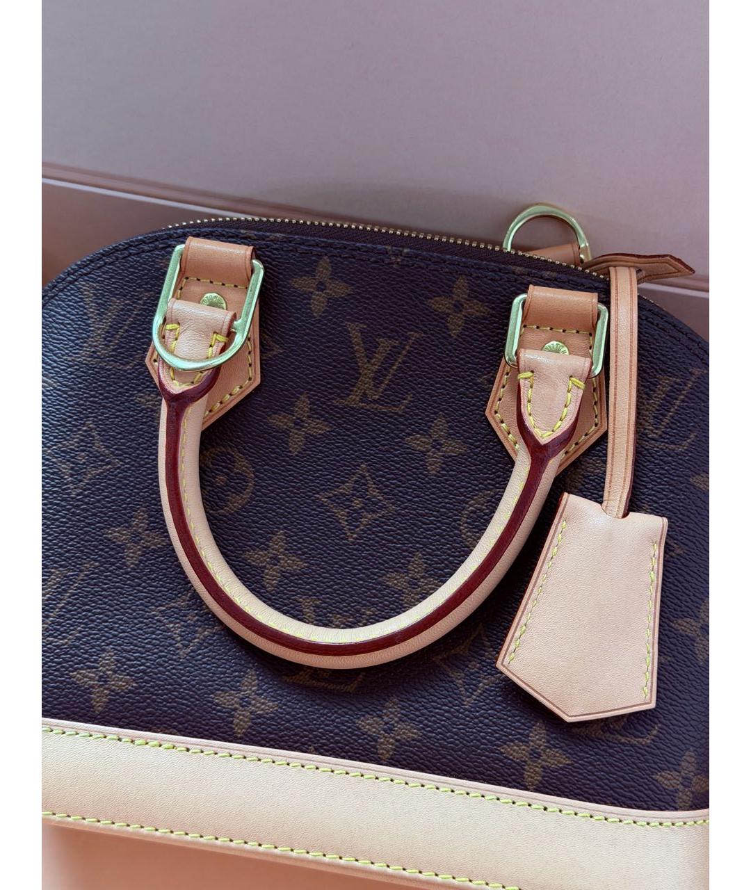 LOUIS VUITTON Коричневая сумка с короткими ручками, фото 2