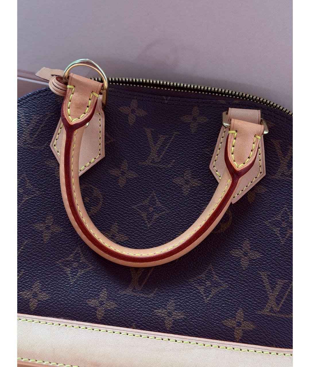 LOUIS VUITTON Коричневая сумка с короткими ручками, фото 4
