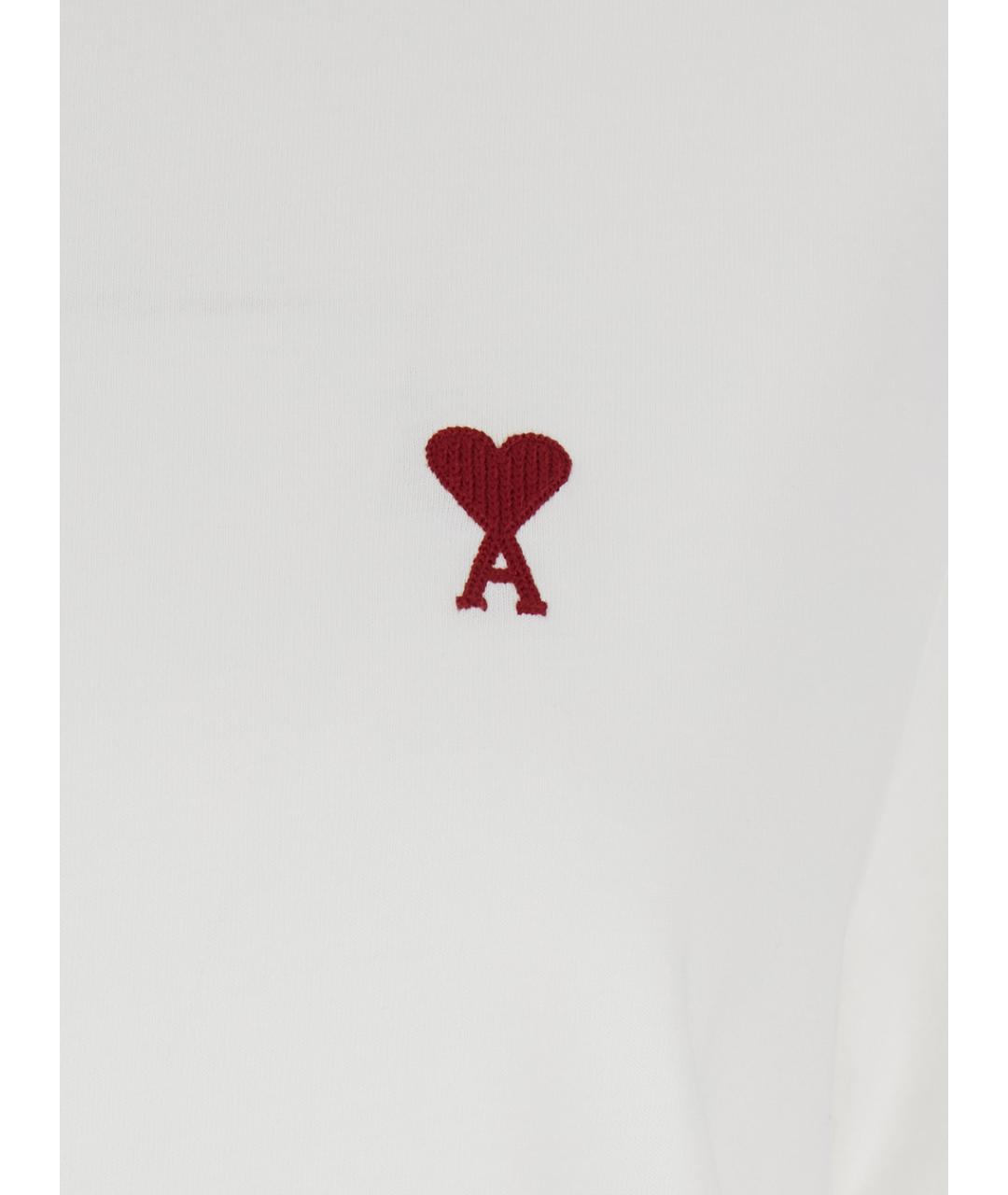 Ami Paris Белая хлопковая футболка, фото 3