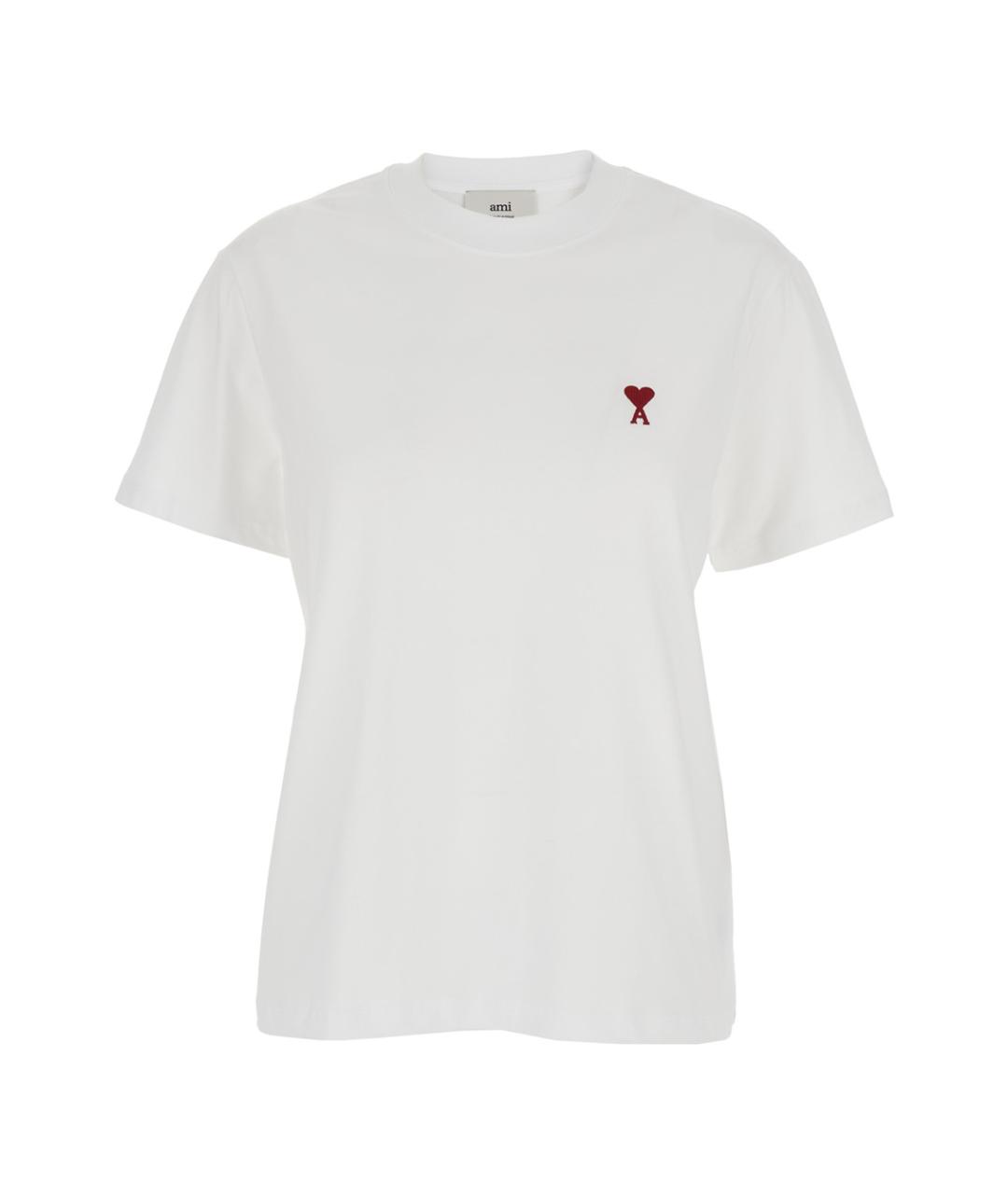 Ami Paris Белая хлопковая футболка, фото 1
