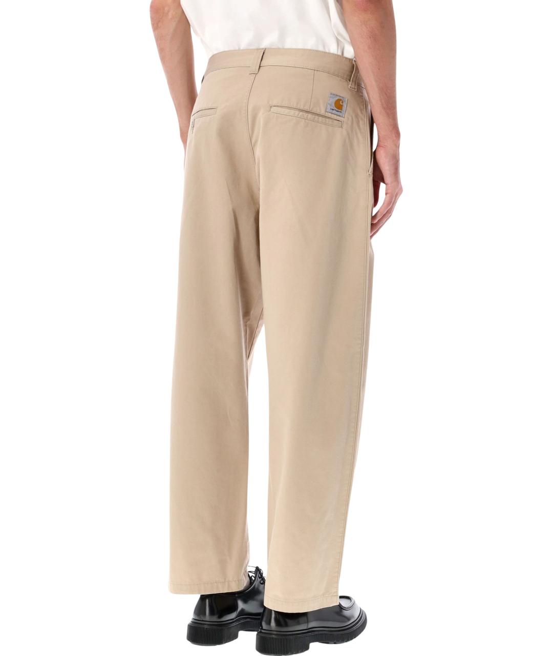 CARHARTT WIP Бежевые хлопковые повседневные брюки, фото 2