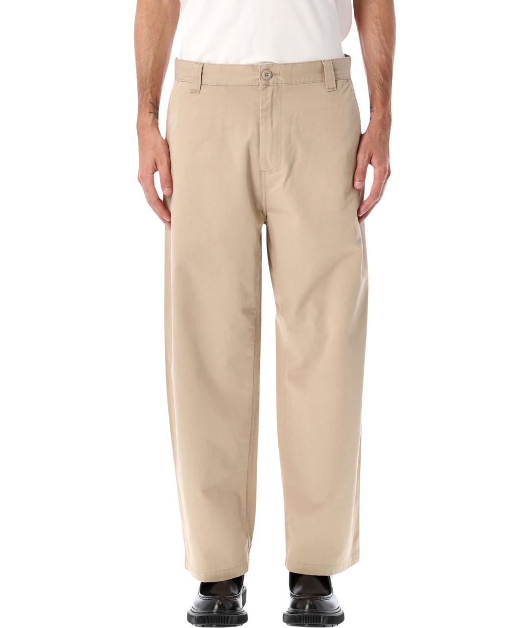 CARHARTT WIP Бежевые хлопковые повседневные брюки, фото 4