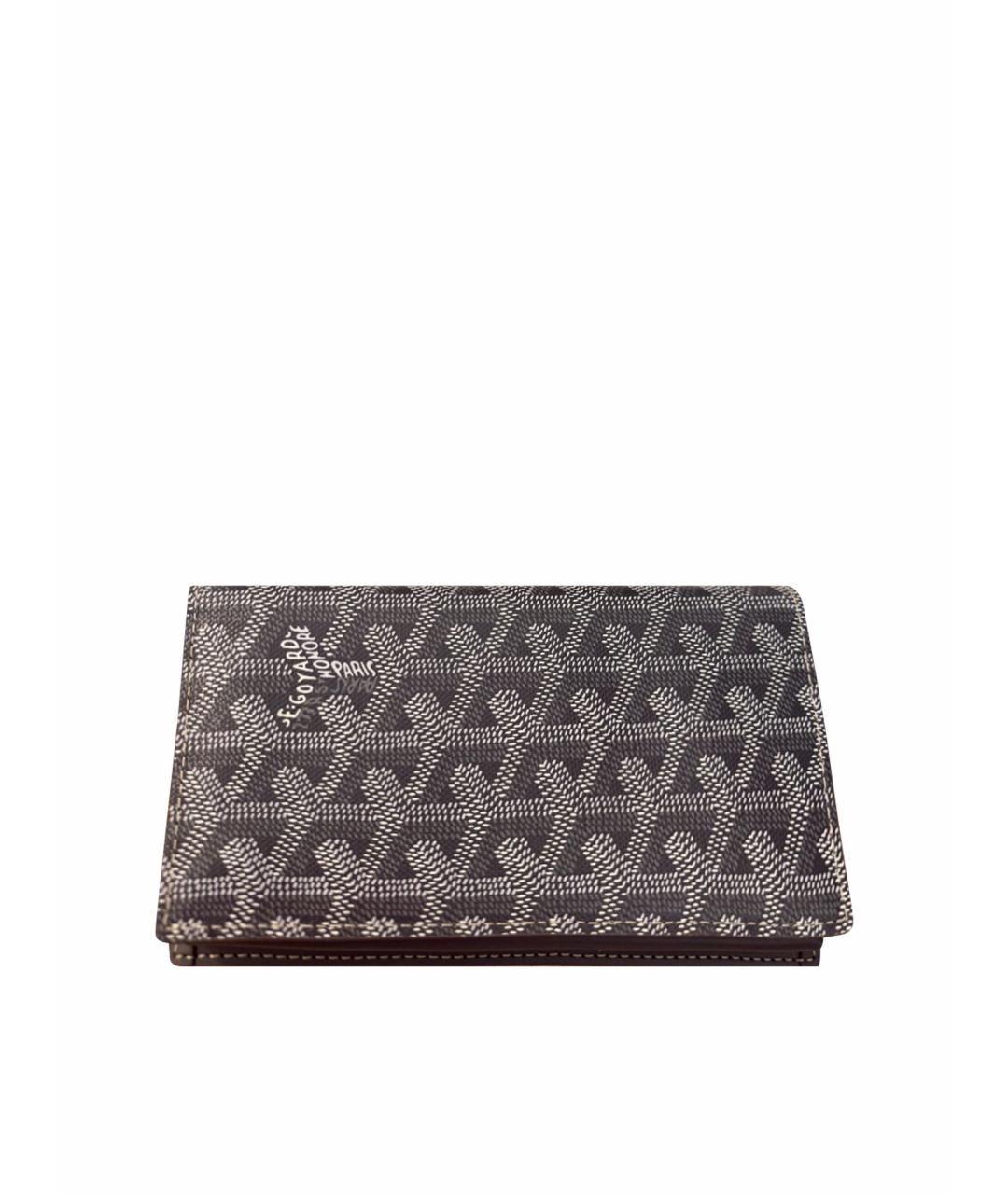 GOYARD Серый кожаный кошелек, фото 1