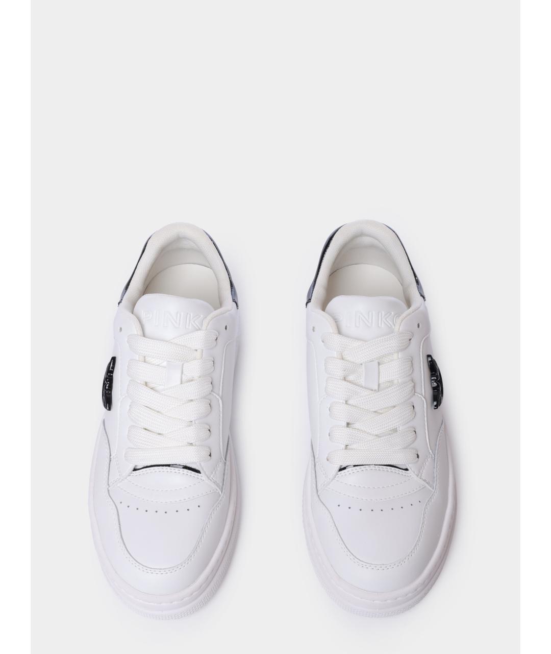 PINKO Белые кожаные кеды, фото 3