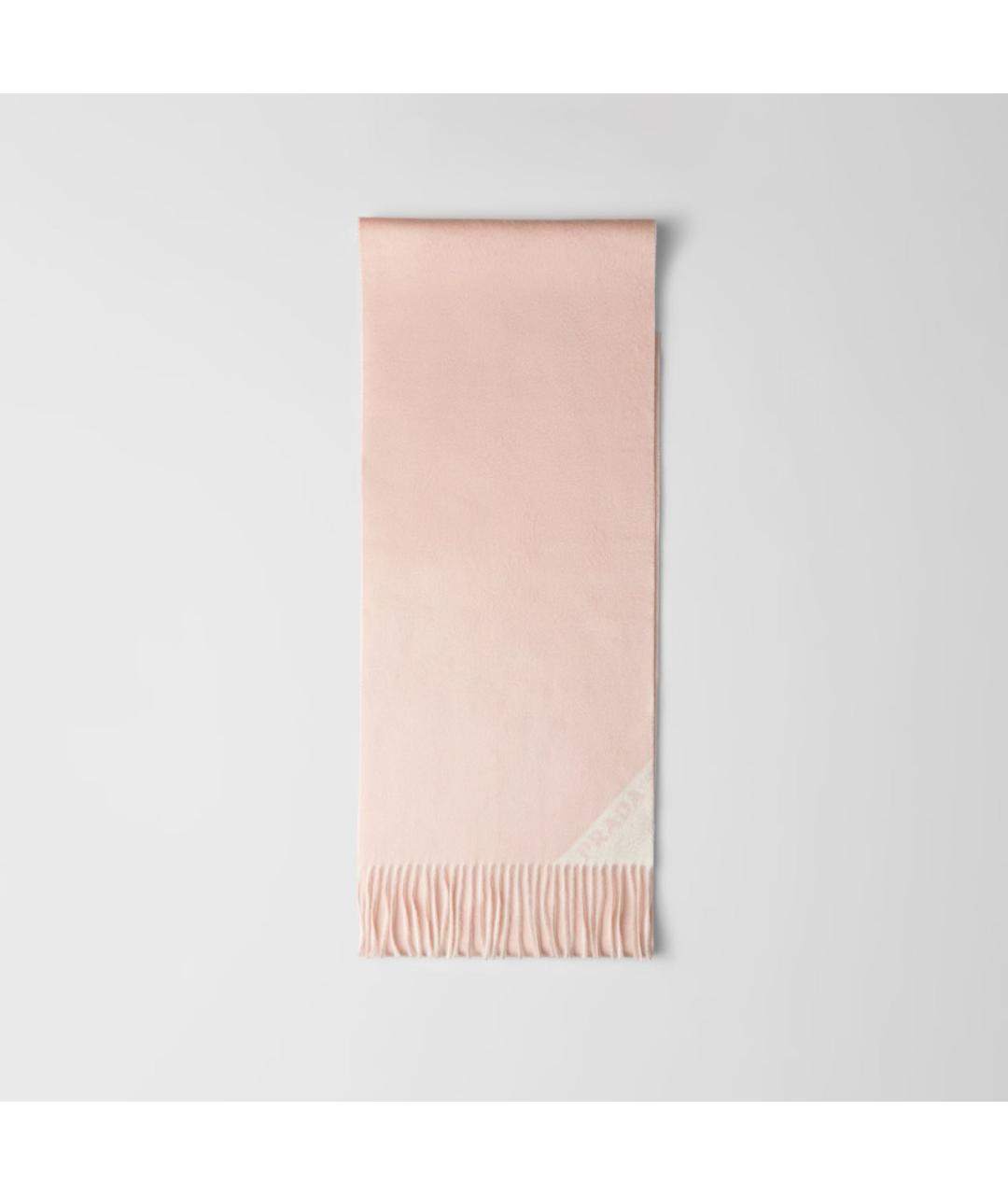 PRADA Розовый кашемировый шарф, фото 3