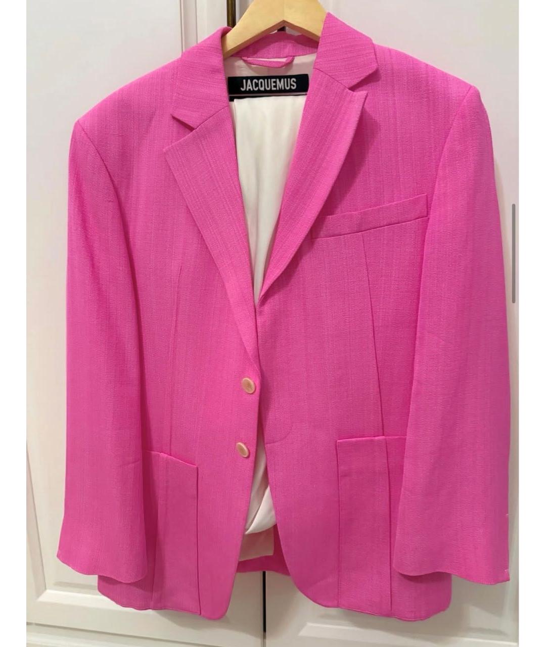 JACQUEMUS Розовый жакет/пиджак, фото 2