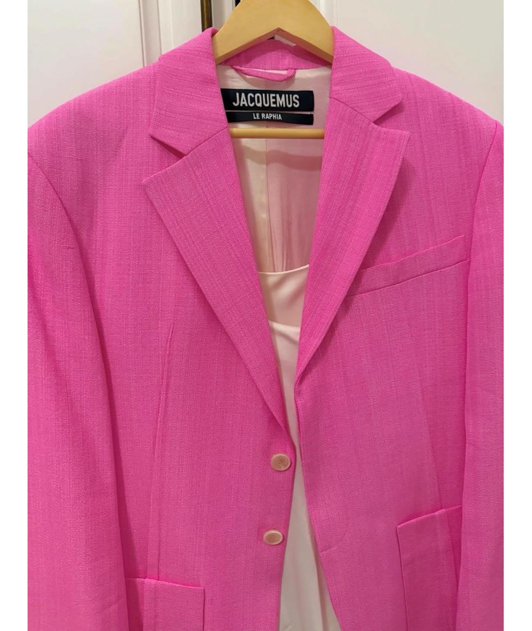 JACQUEMUS Розовый жакет/пиджак, фото 3