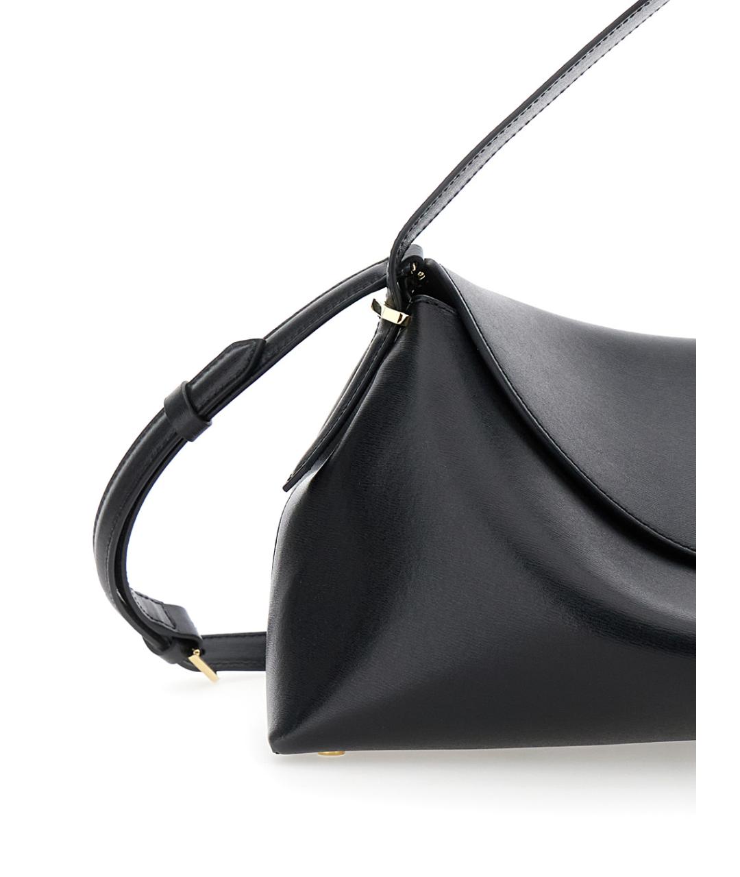 TOTEME Черная кожаная сумка через плечо, фото 3