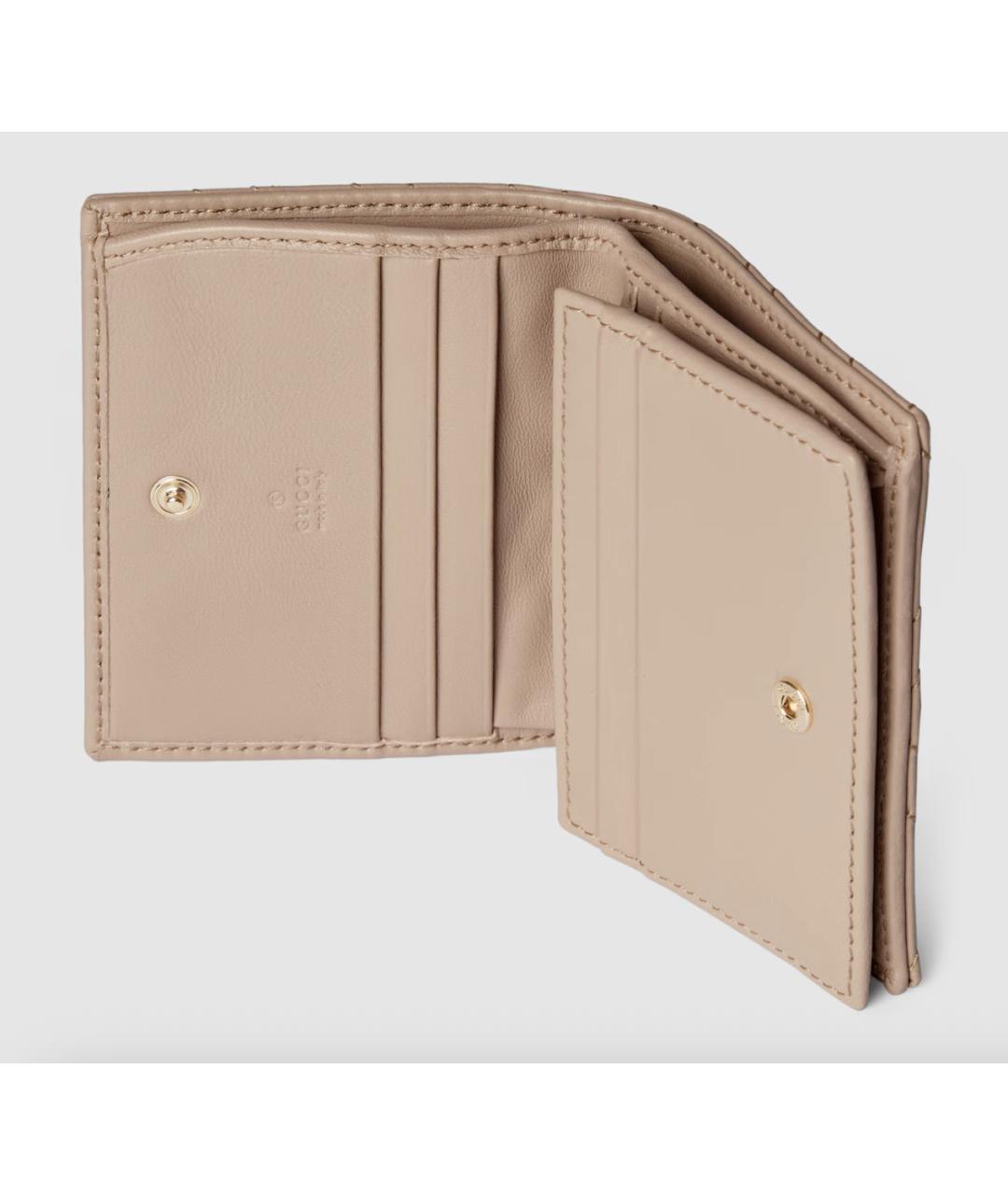 GUCCI Розовый кожаный кошелек, фото 4