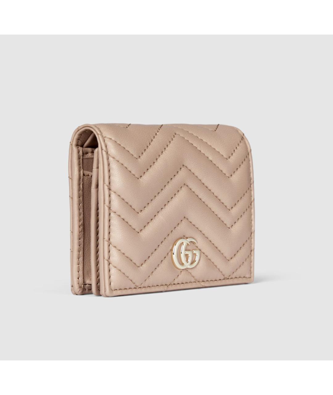 GUCCI Розовый кожаный кошелек, фото 3