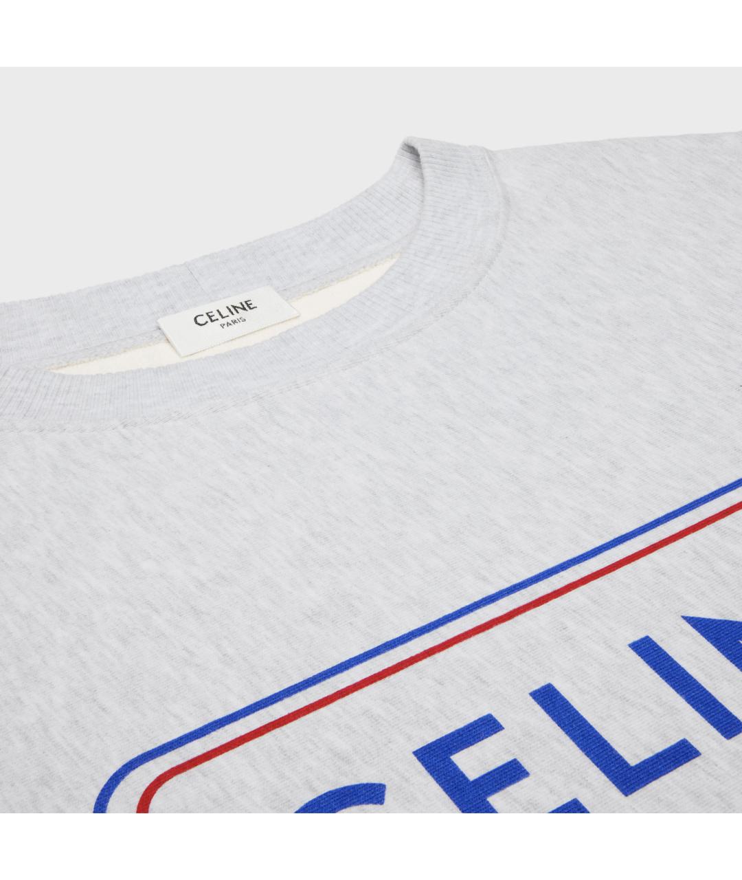 CELINE Серый хлопковый джемпер / свитер, фото 3