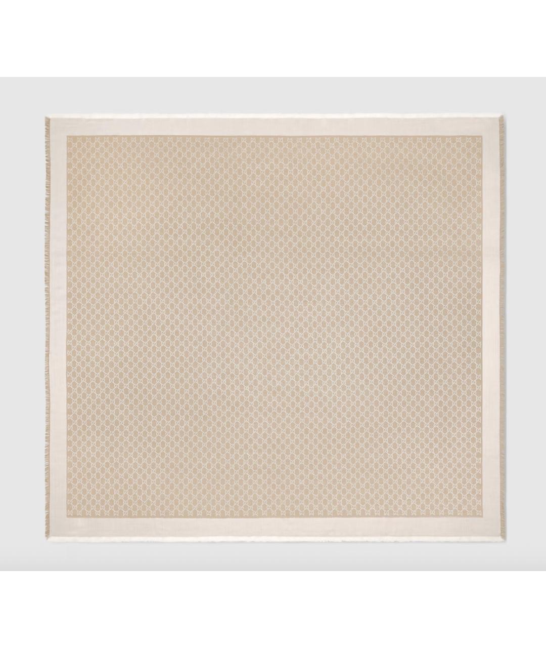 GUCCI Бежевый шарф, фото 5