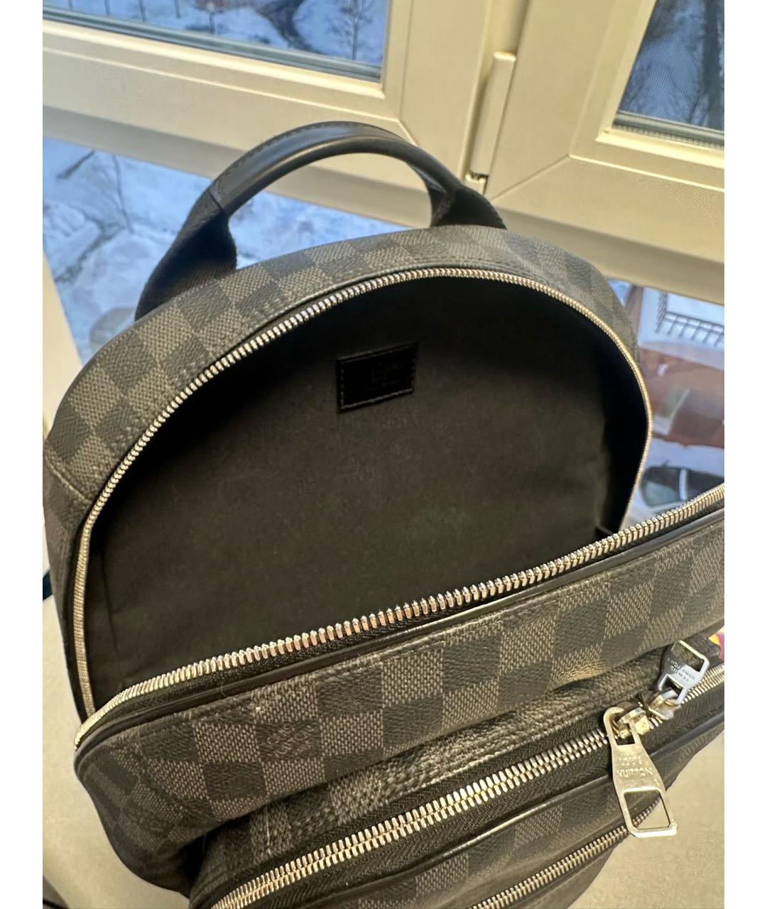 LOUIS VUITTON Антрацитовый рюкзак, фото 4