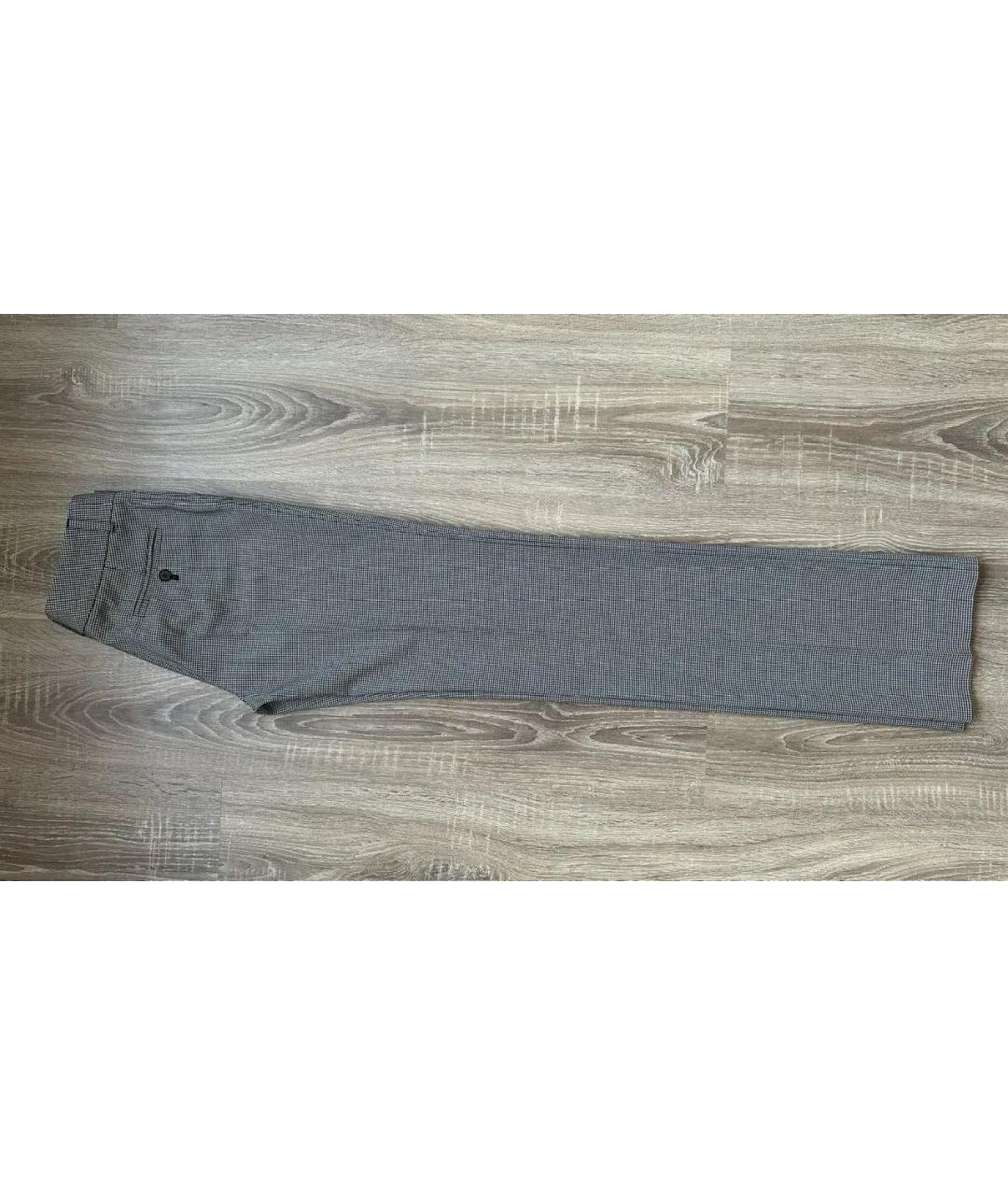 DOLCE&GABBANA Мульти шерстяные прямые брюки, фото 3