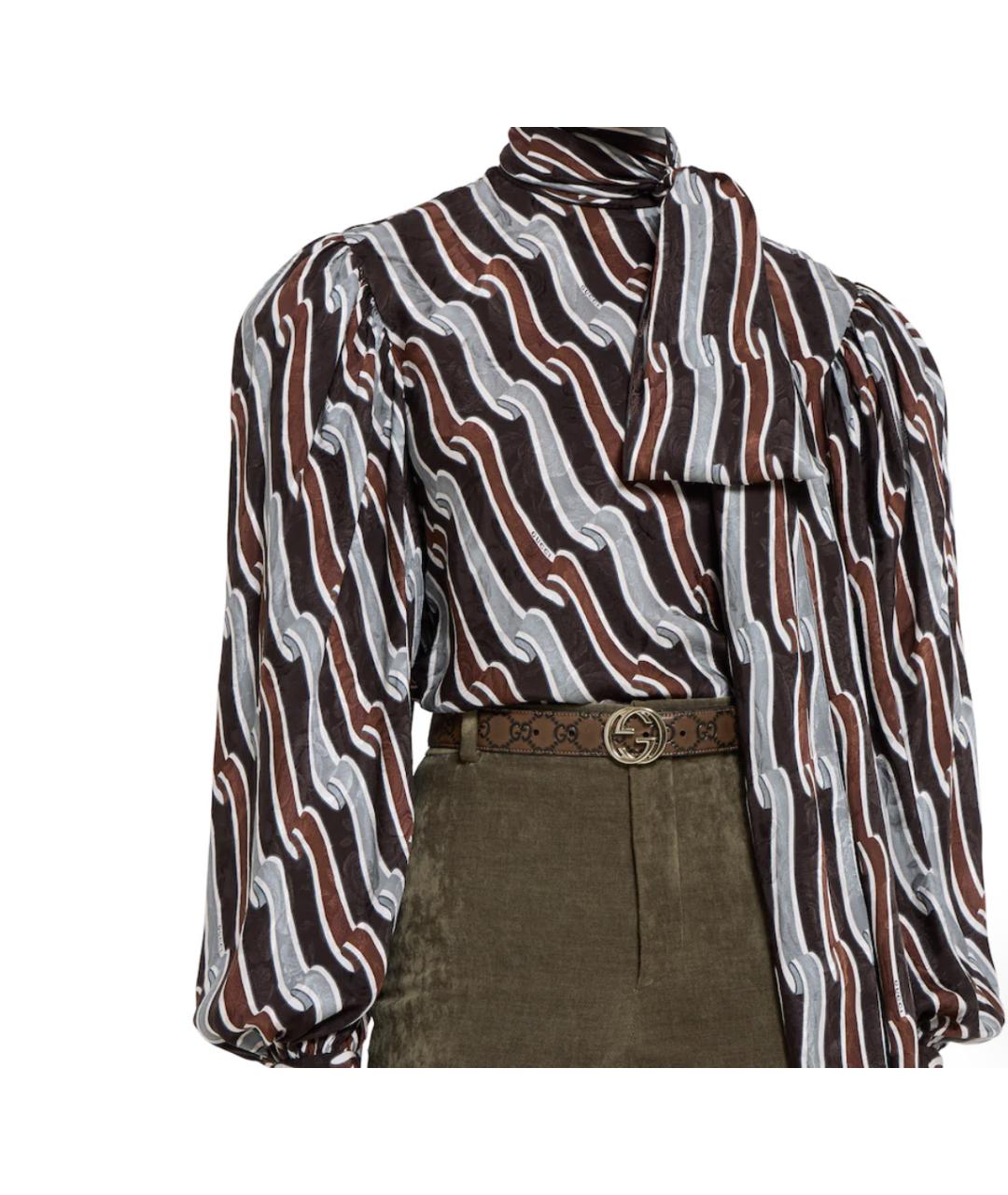 GUCCI Коричневый кожаный ремень, фото 3