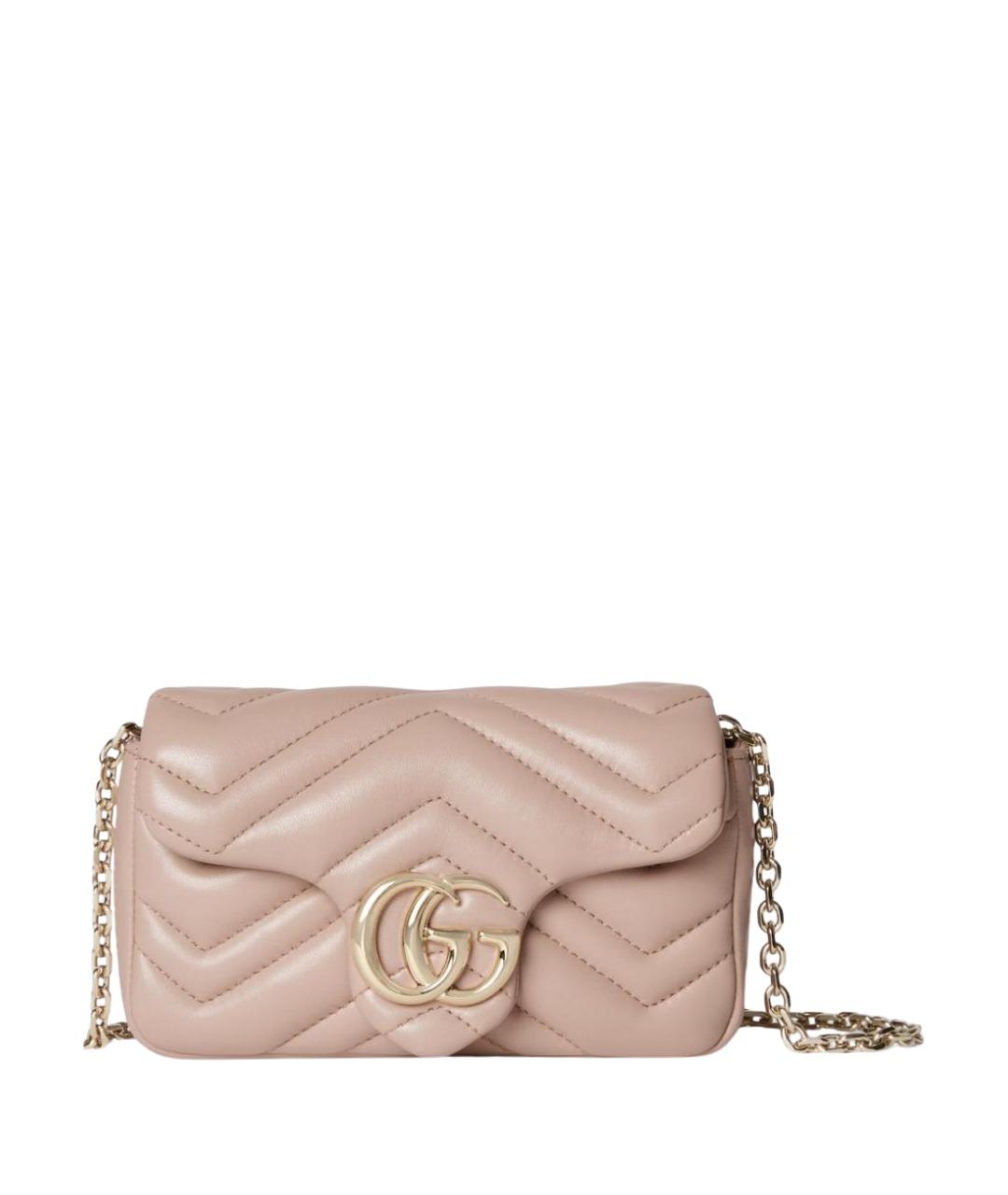 GUCCI Розовая кожаная сумка через плечо, фото 1
