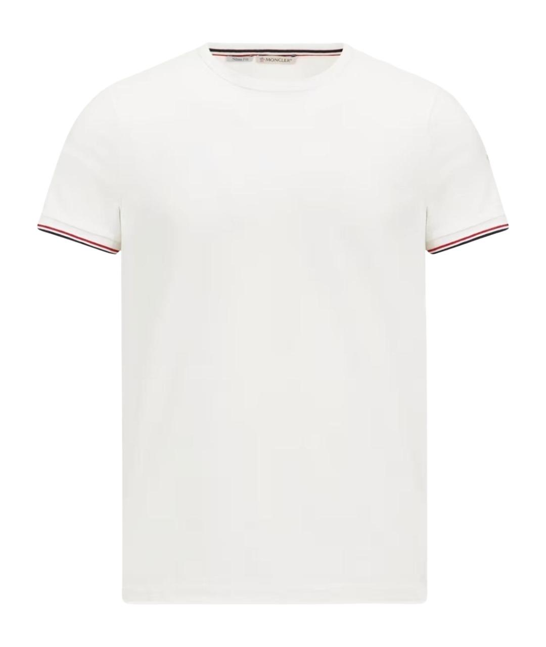 MONCLER Белая хлопковая футболка, фото 1
