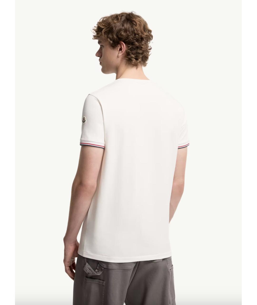 MONCLER Белая хлопковая футболка, фото 3