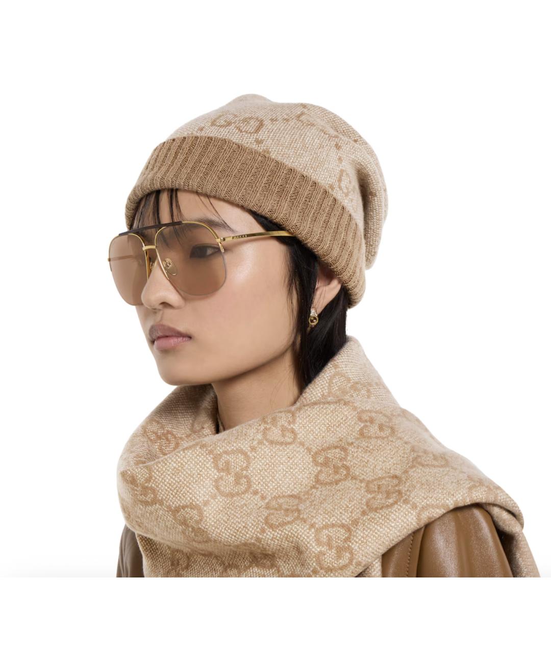 GUCCI Бежевая кашемировая шапка, фото 2