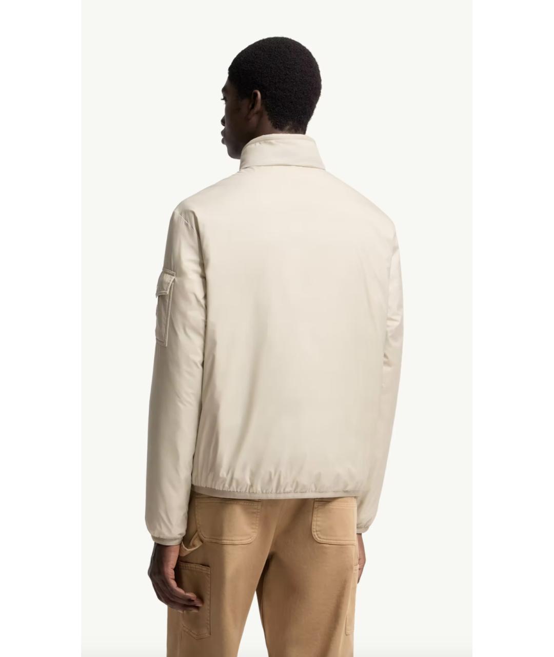 MONCLER Бежевая полиамидовая куртка, фото 5