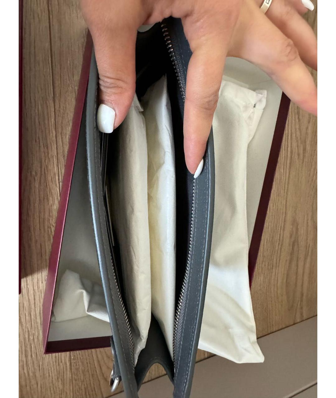 GUCCI Серая кожаная папка для документов, фото 4