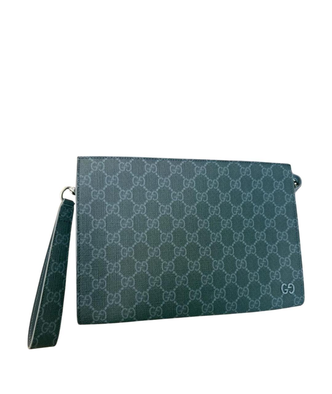 GUCCI Серая кожаная папка для документов, фото 1