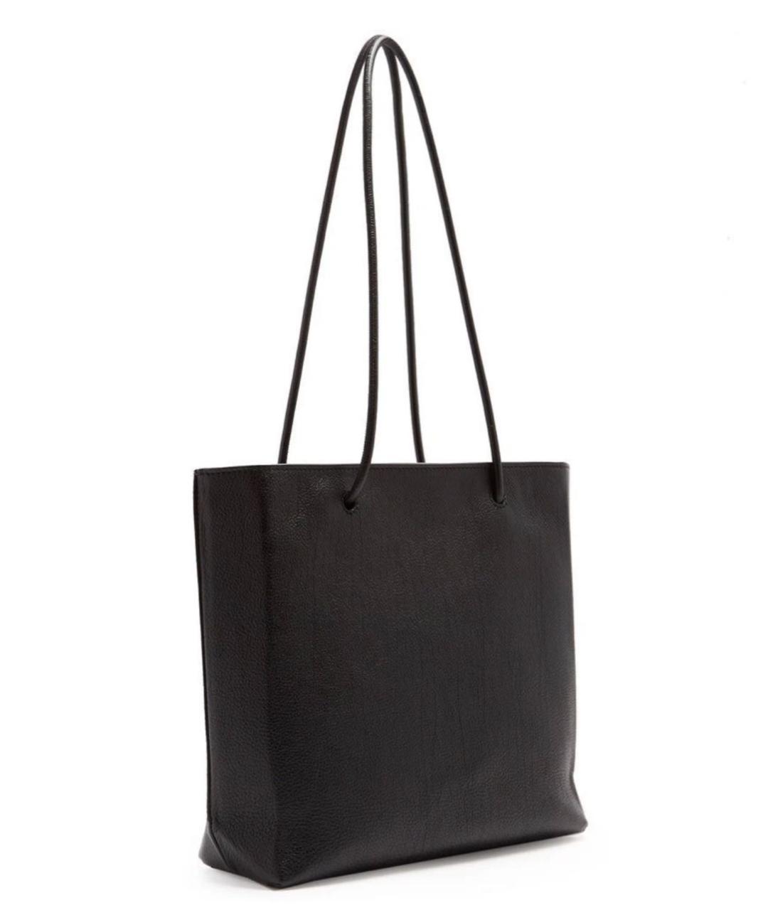 BALENCIAGA Черная кожаная сумка тоут, фото 2