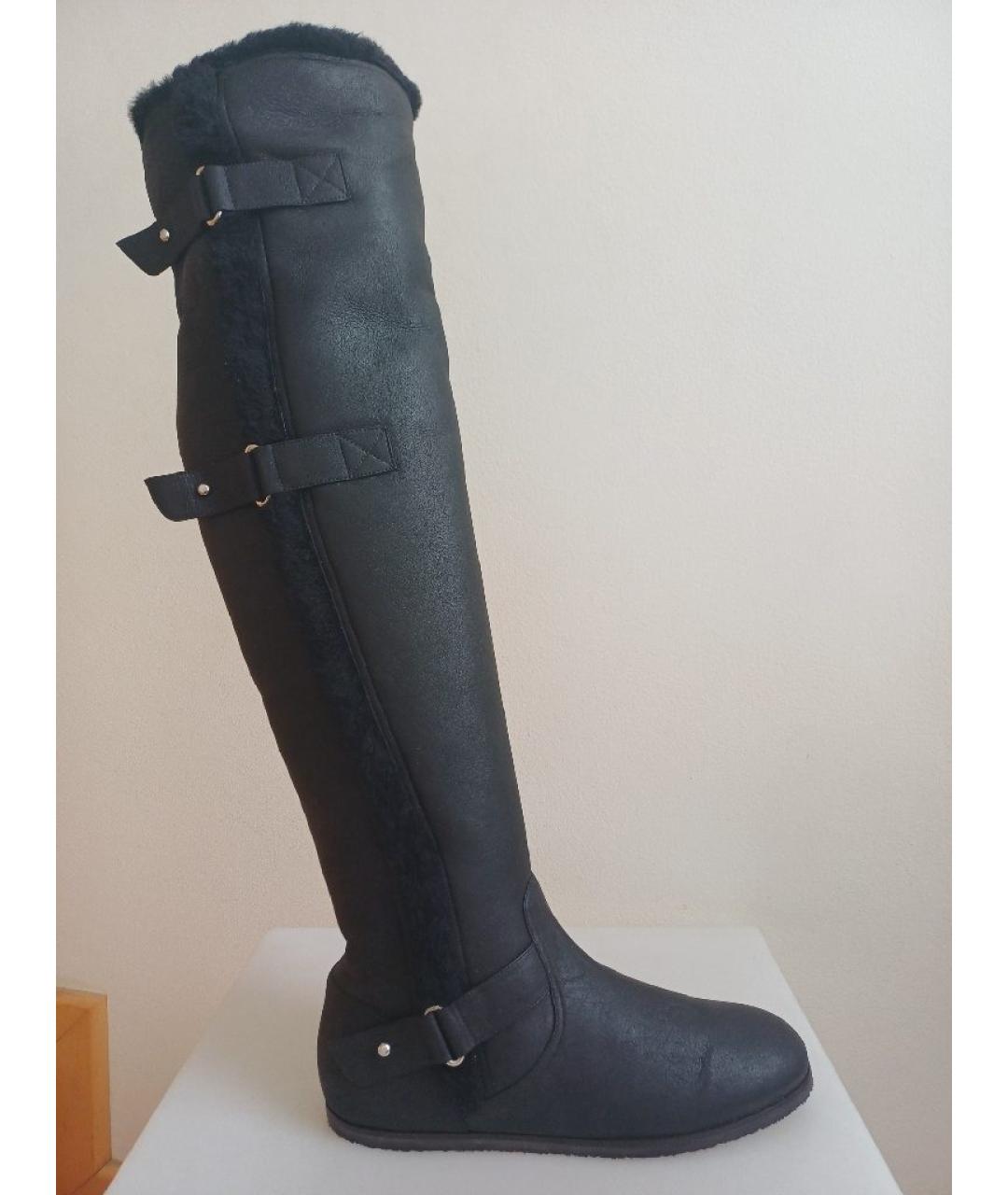 GIANVITO ROSSI Черные кожаные ботфорты, фото 9