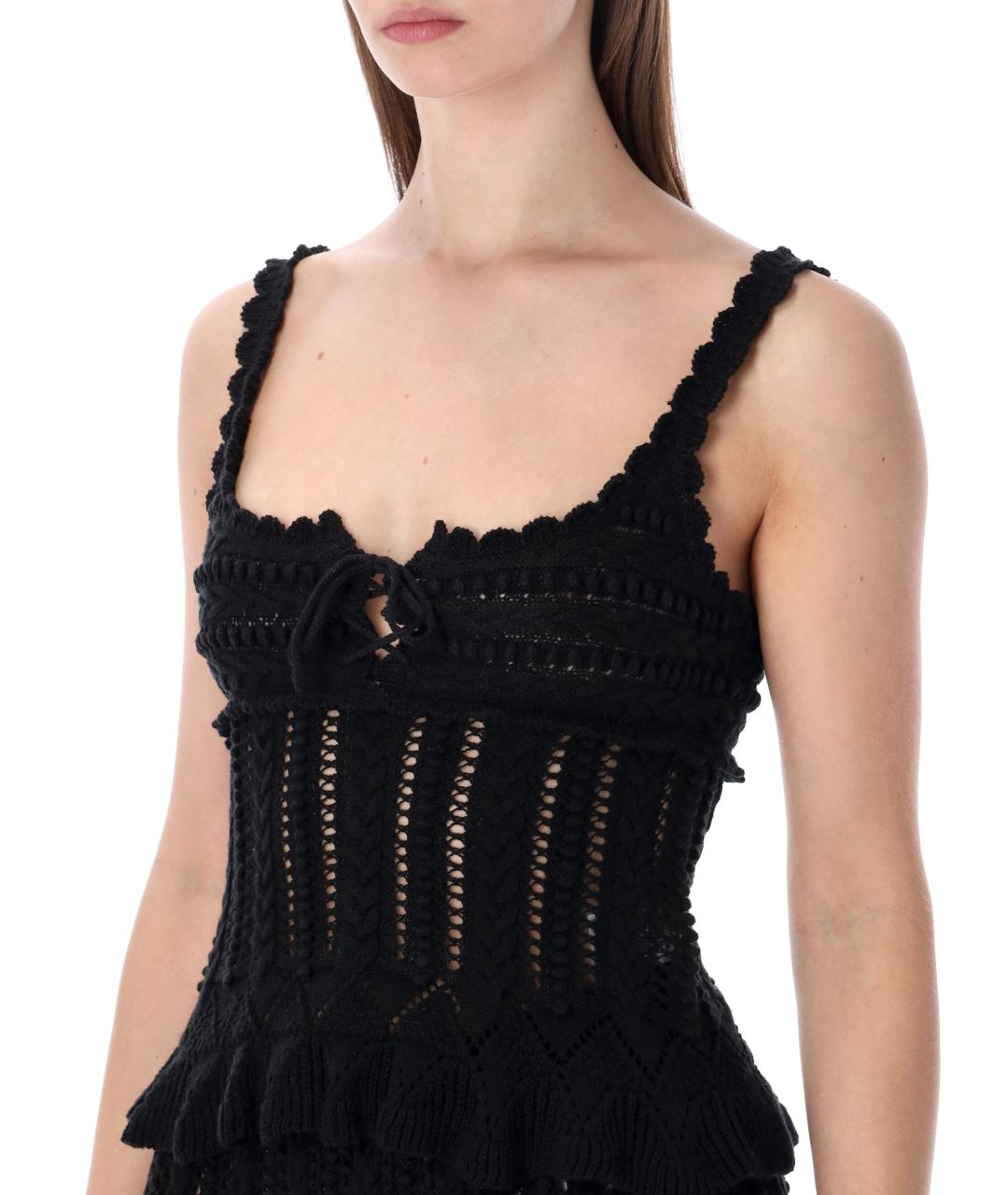 ISABEL MARANT ETOILE Черная хлопковая майка, фото 3