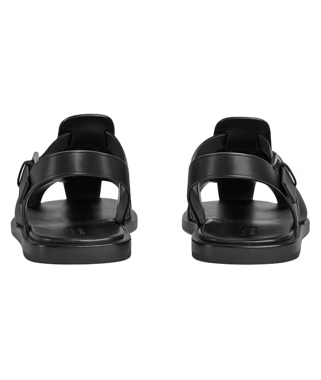 GUCCI Черные кожаные сандалии, фото 3