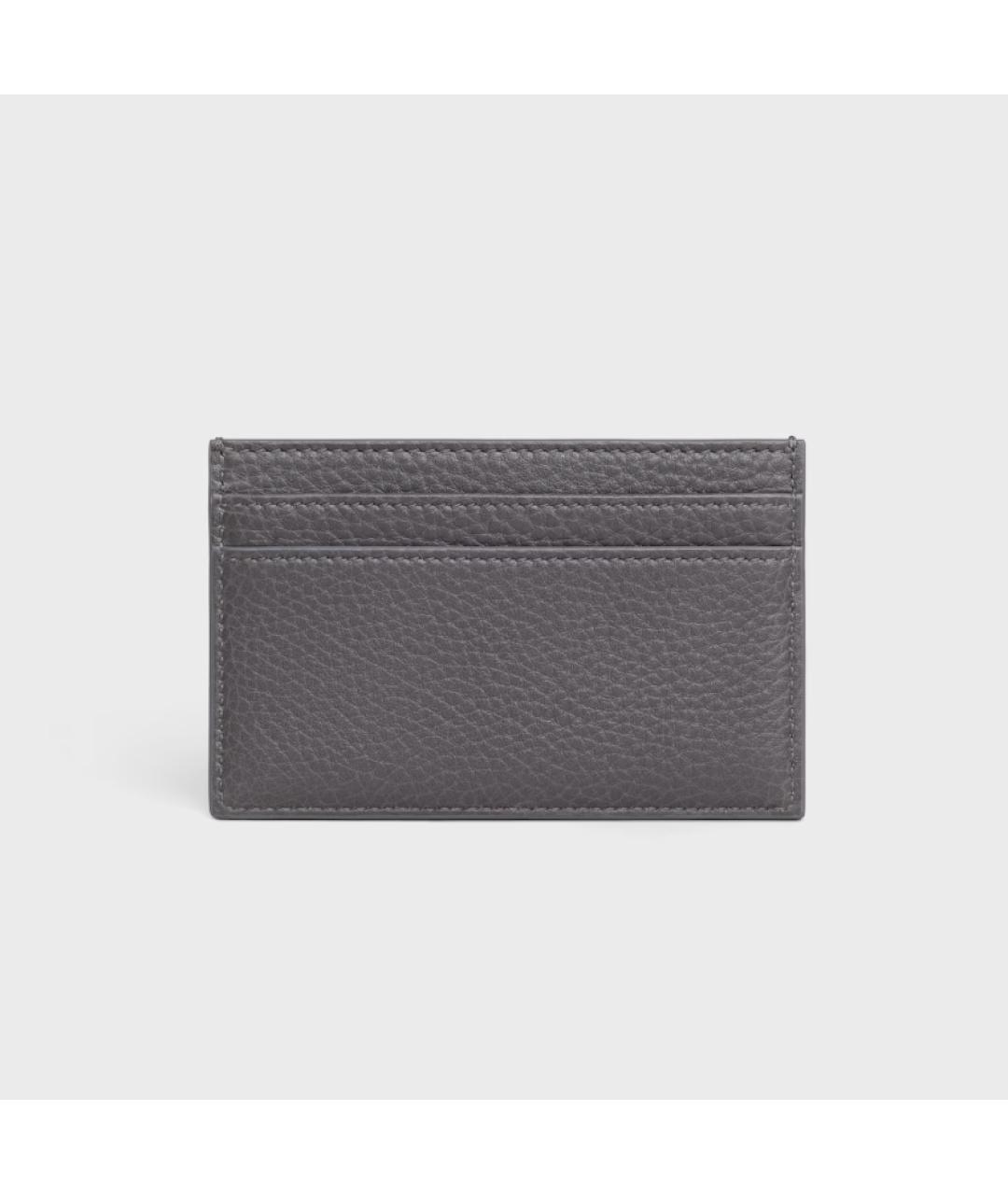 CELINE Серый кожаный кардхолдер, фото 3
