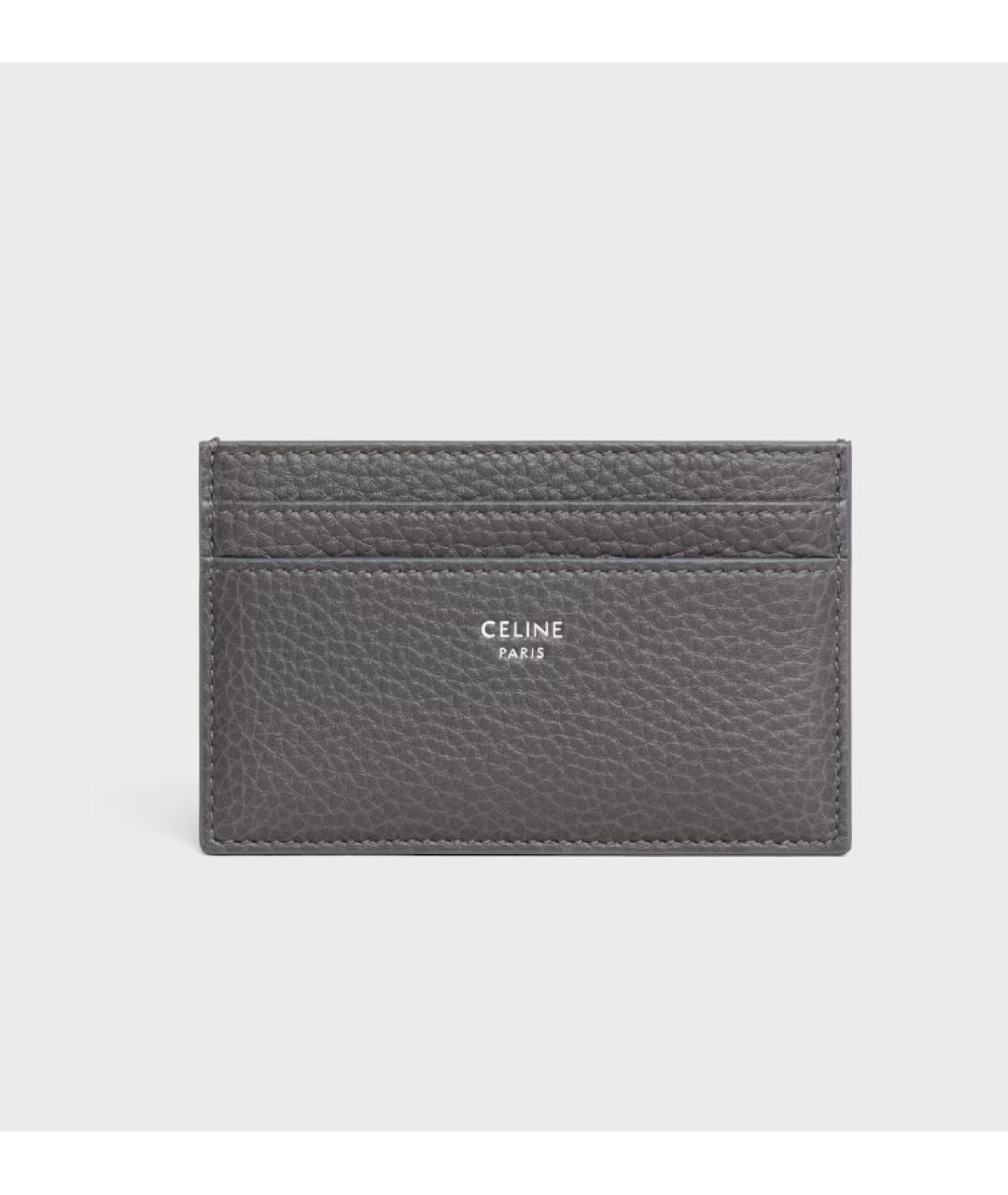 CELINE Серый кожаный кардхолдер, фото 5