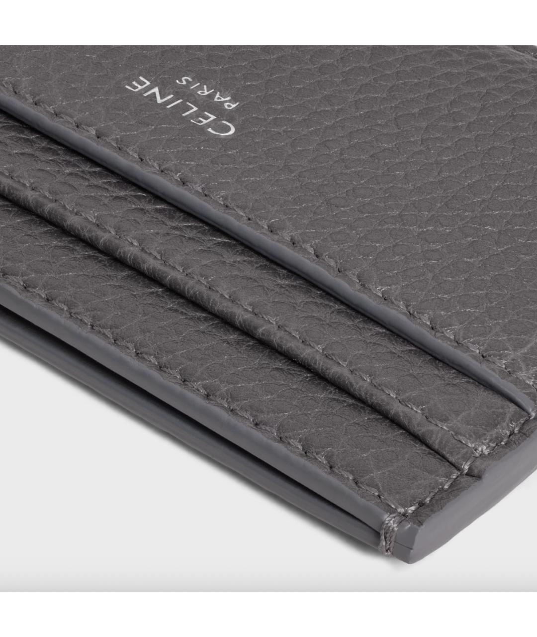 CELINE Серый кожаный кардхолдер, фото 4