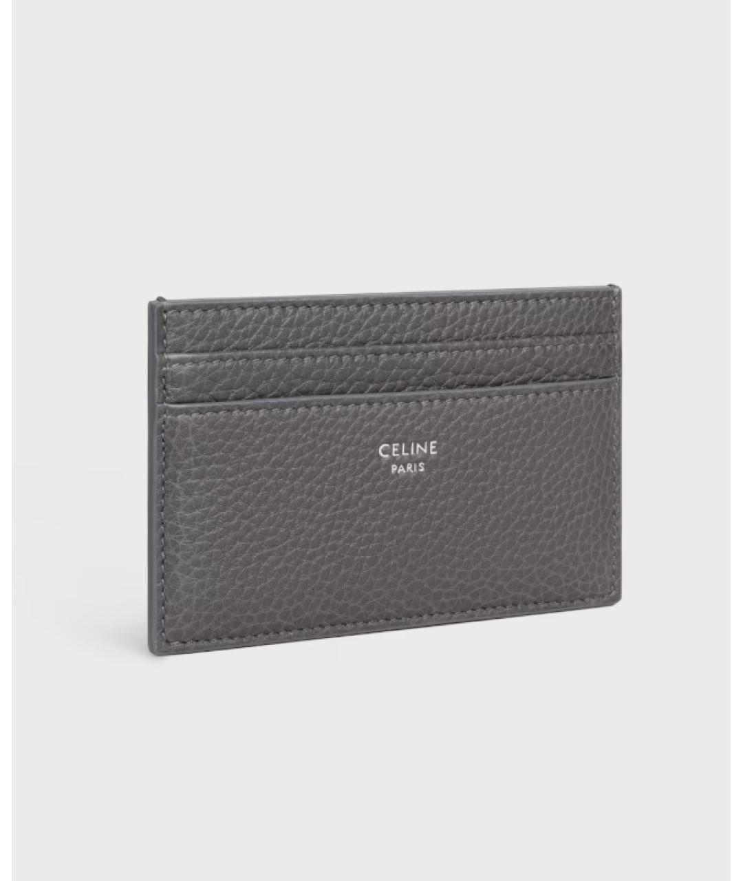 CELINE Серый кожаный кардхолдер, фото 2
